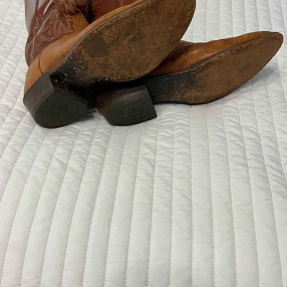NOCONA Cowboy Leather Boots Men Size 8.5